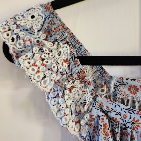 Fever Printed Off The Shoulder Rayon Tank Top Size Large - Picture 4 of 8